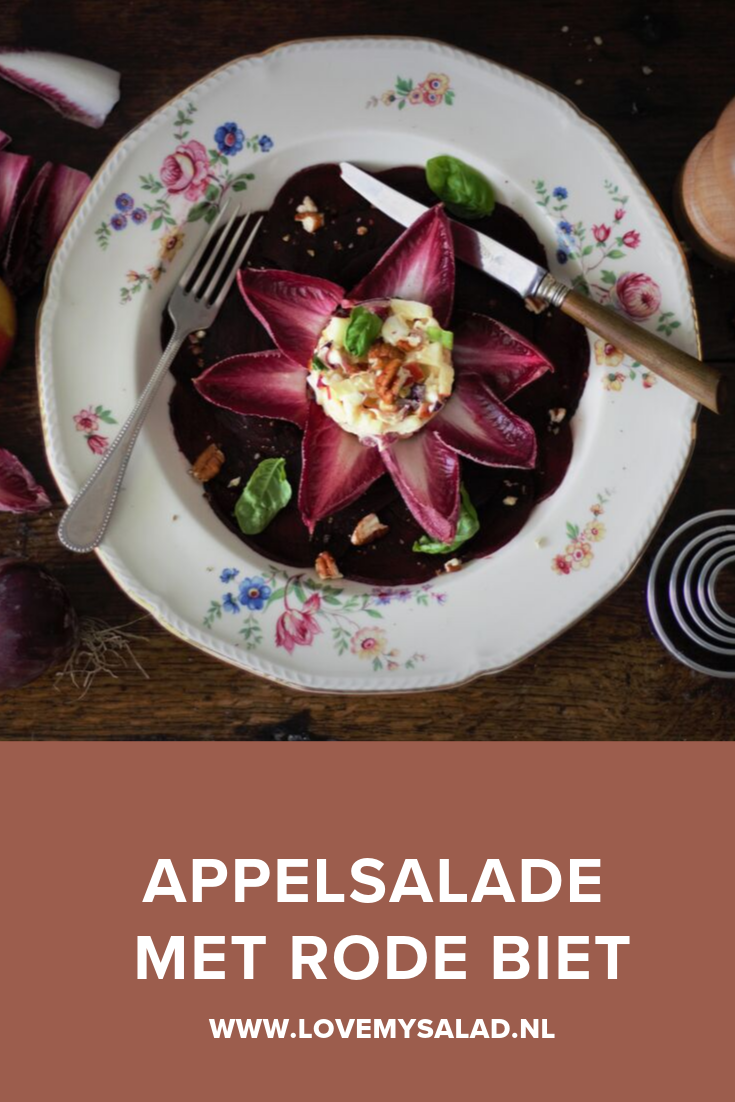 Appelsalade met rode biet