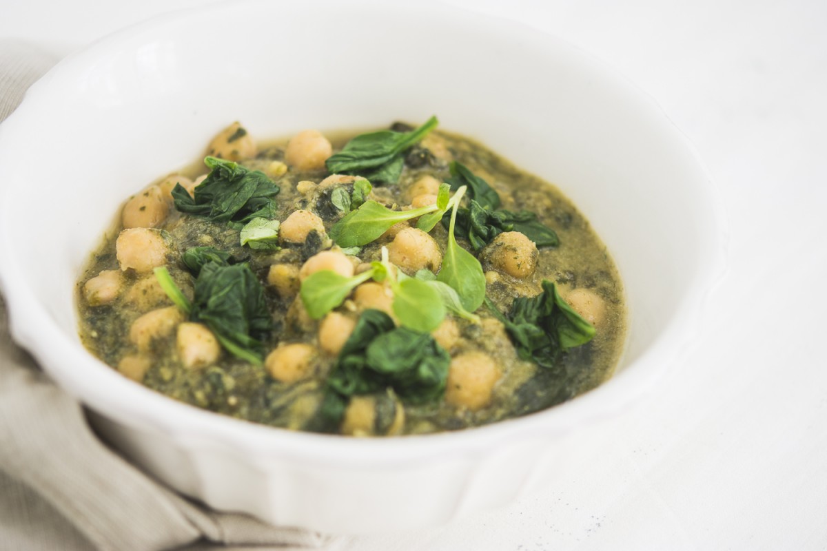 Garbanzos con espinacas exprés