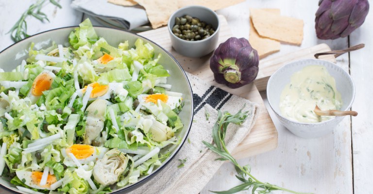 Andijviesalade Met Artisjok, Koolrabi En Ei | Love My Salad