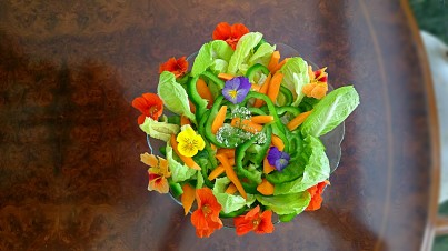 Ensalada flores para mamá