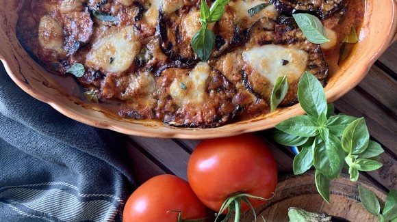 Traditional Egyptian eggplant moussaka