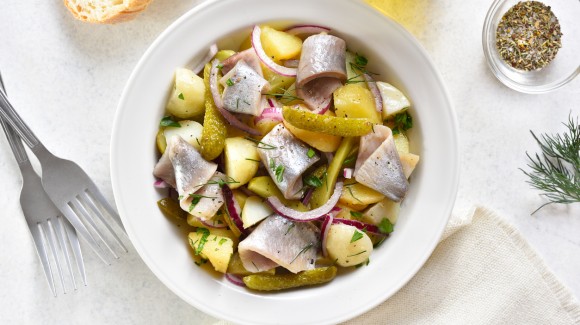 Herring and potato salad